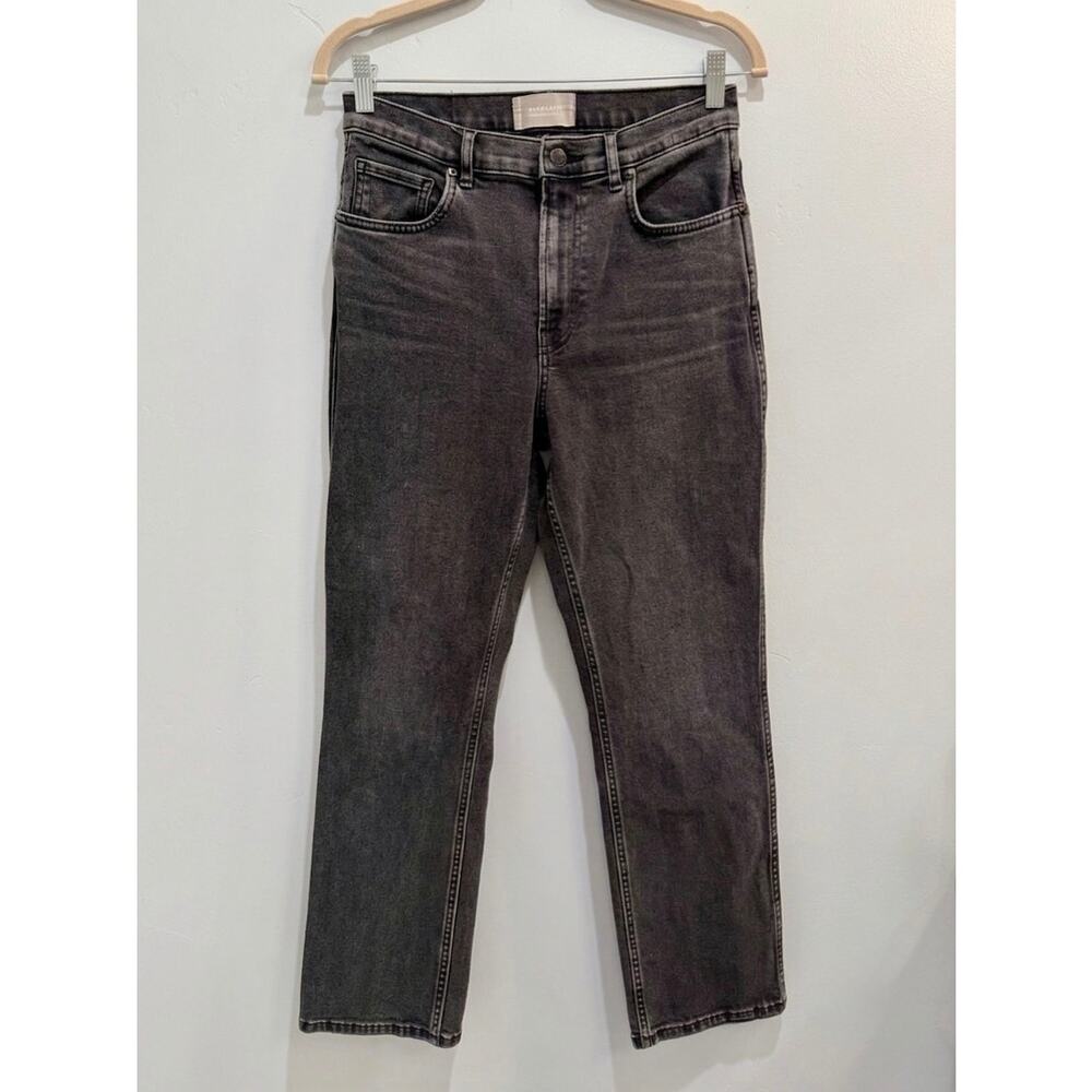 Everlane THE ORIGINAL CHEEKY JEAN Bootcut Washed Black High Rise Cropped Size 29 - Picture 2 of 9